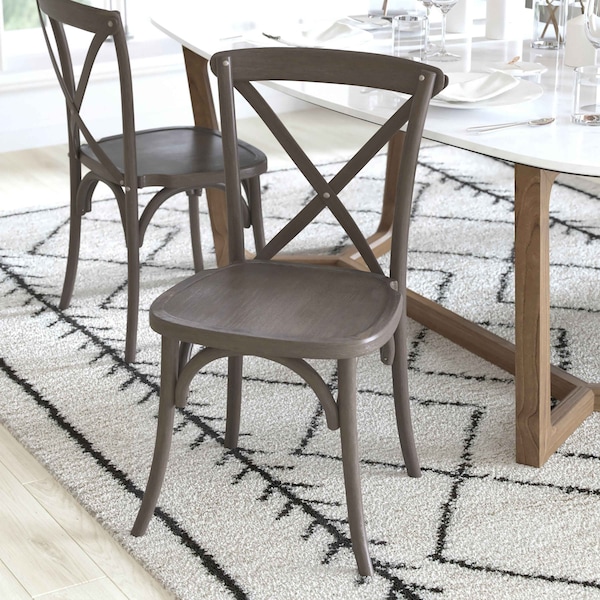 Flash Furniture Advantage Grey X-Back Chair X-BACK-GREY - main